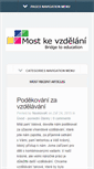Mobile Screenshot of mostkevzdelani.eu